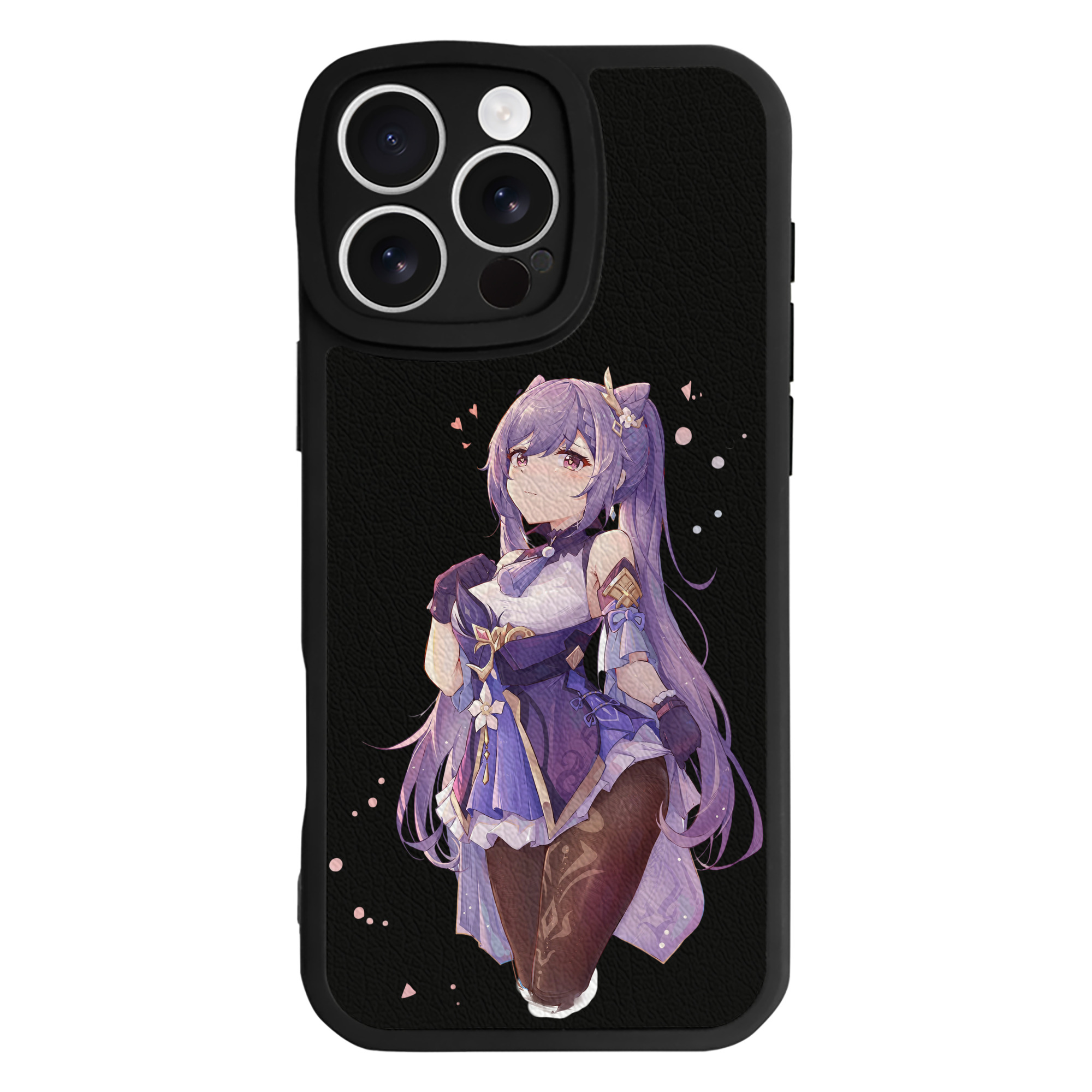 げんし神 刻晴 こくせい genshin Kokusei 【iPhone 16シリーズ対応】シリコンスマホケース（レザー調） 材質：シリコン